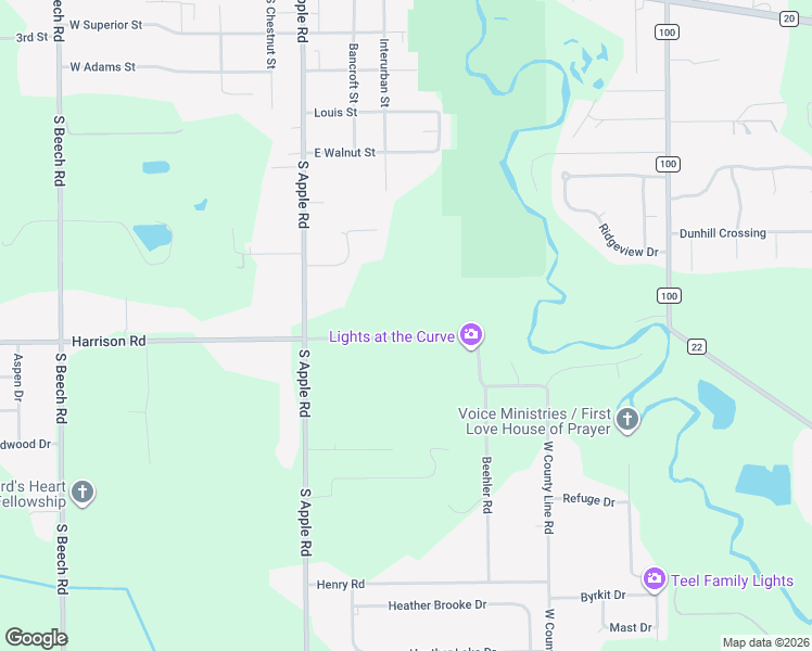 map of restaurants, bars, coffee shops, grocery stores, and more near 10106-10498 Harrison Road in Osceola