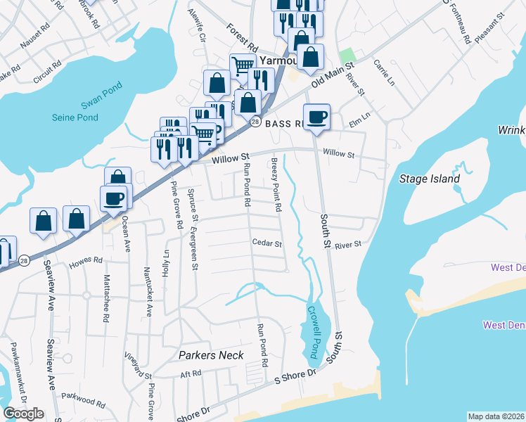 14 Evergreen Street, Yarmouth MA Walk Score