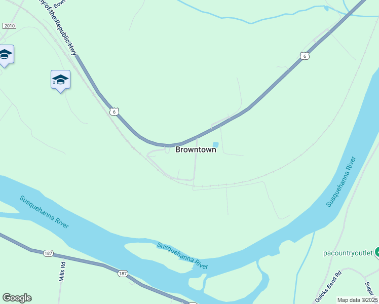 map of restaurants, bars, coffee shops, grocery stores, and more near 43850 U.S. 6 in Wyalusing