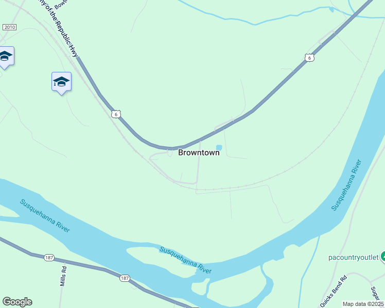 map of restaurants, bars, coffee shops, grocery stores, and more near 43850 U.S. 6 in Wyalusing