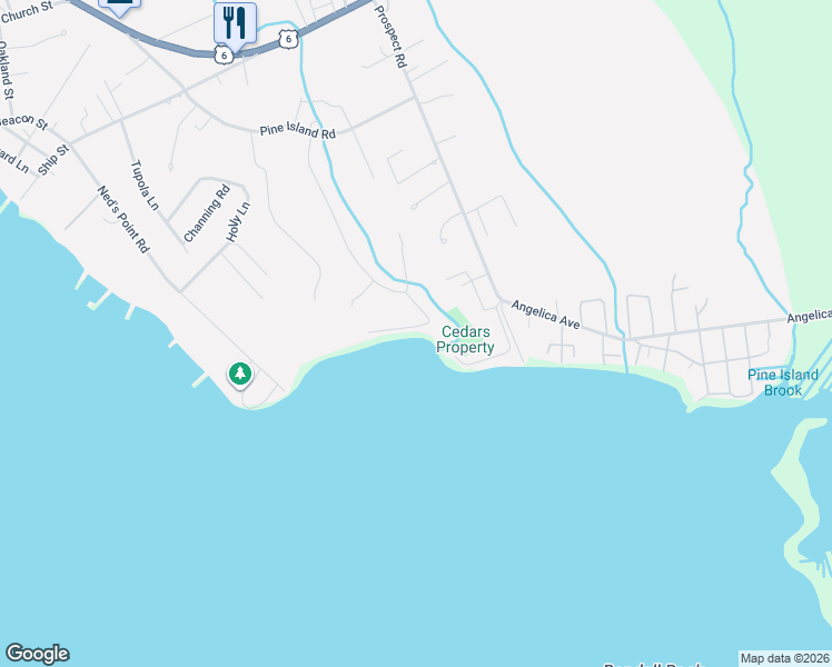 map of restaurants, bars, coffee shops, grocery stores, and more near 42 Pico Beach Road in Mattapoisett