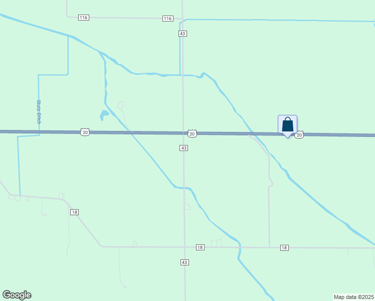 map of restaurants, bars, coffee shops, grocery stores, and more near 10928 U.S. 20 in Middlebury