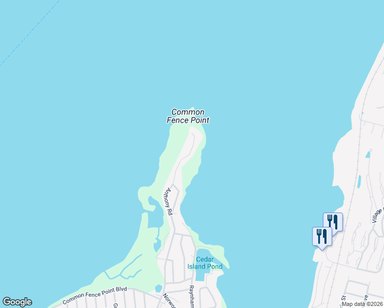 map of restaurants, bars, coffee shops, grocery stores, and more near 1333 Anthony Road in Portsmouth