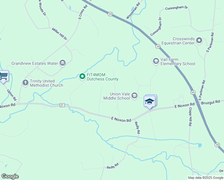map of restaurants, bars, coffee shops, grocery stores, and more near 18 Charlotte Drive in Lagrangeville