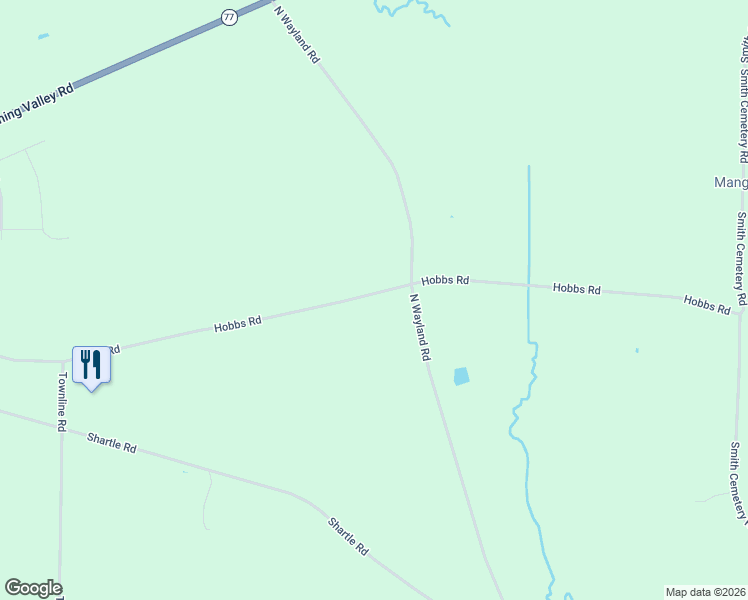 map of restaurants, bars, coffee shops, grocery stores, and more near 22969 Hobbs Road in Meadville