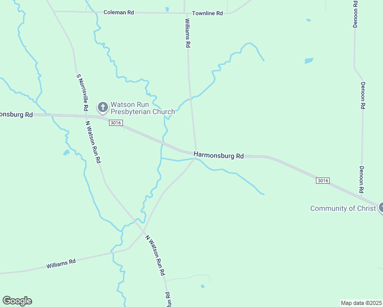 map of restaurants, bars, coffee shops, grocery stores, and more near State Route 3016 in Meadville