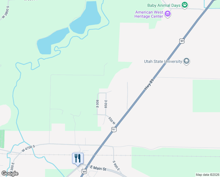 map of restaurants, bars, coffee shops, grocery stores, and more near 873 675 North in Wellsville