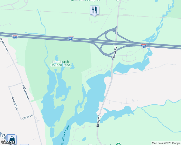 map of restaurants, bars, coffee shops, grocery stores, and more near 61 Lakeside Avenue in Dartmouth
