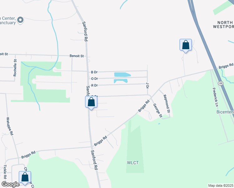 map of restaurants, bars, coffee shops, grocery stores, and more near 46 D Drive in Westport