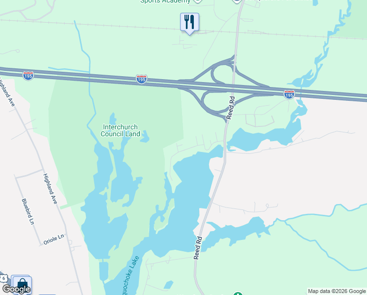 map of restaurants, bars, coffee shops, grocery stores, and more near 61 Lakeside Avenue in Dartmouth