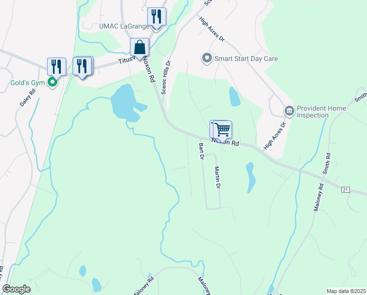 map of restaurants, bars, coffee shops, grocery stores, and more near 112 Simone Drive in Poughkeepsie