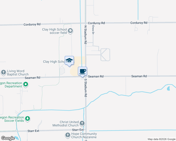 map of restaurants, bars, coffee shops, grocery stores, and more near 10 North Stadium Road in Oregon