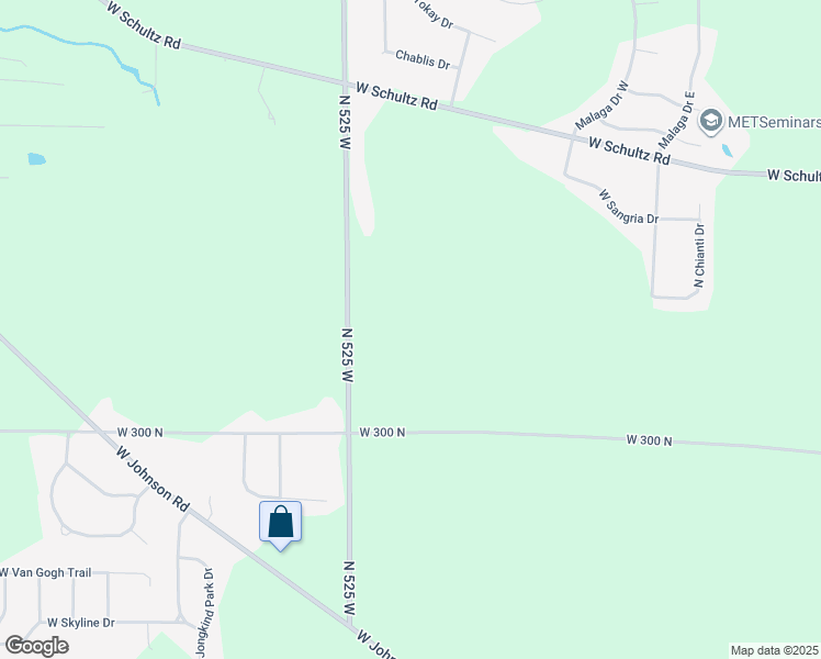 map of restaurants, bars, coffee shops, grocery stores, and more near 3223 North 525 West in La Porte