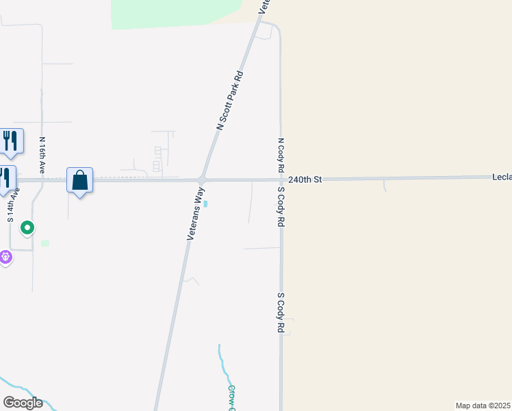 map of restaurants, bars, coffee shops, grocery stores, and more near 201 South 27th Avenue in Eldridge
