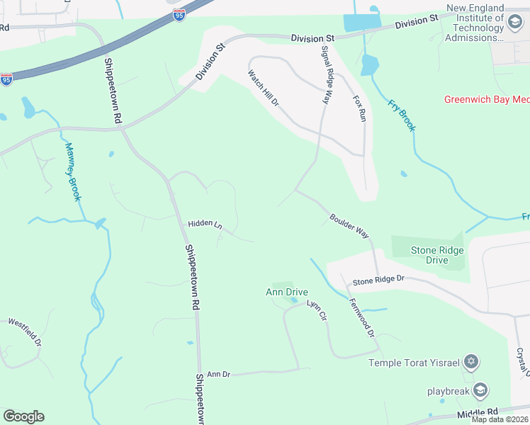 map of restaurants, bars, coffee shops, grocery stores, and more near 138 Signal Ridge Way in East Greenwich