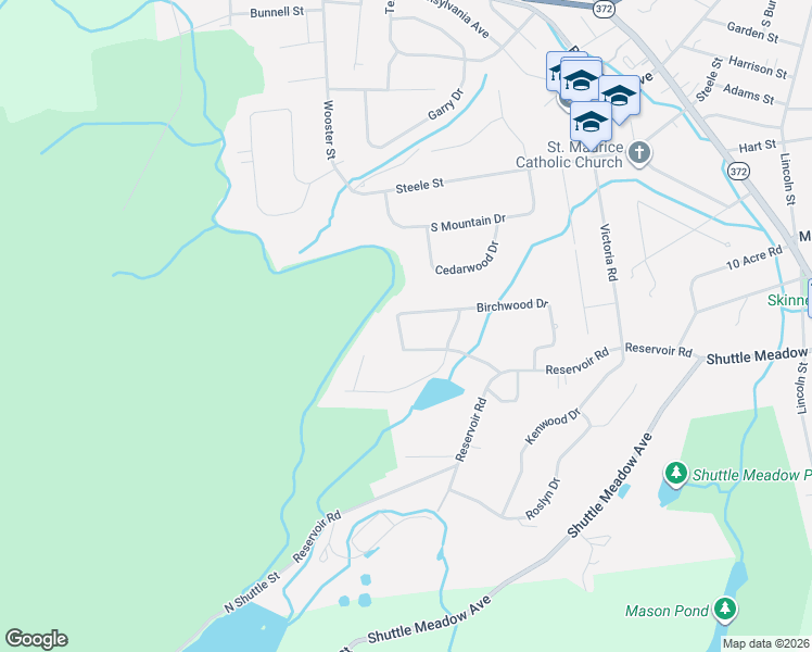 map of restaurants, bars, coffee shops, grocery stores, and more near 93 Weigands Drive in New Britain