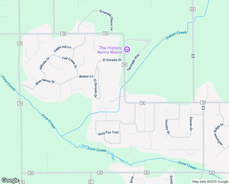 map of restaurants, bars, coffee shops, grocery stores, and more near 57925 County Road 18 in Goshen