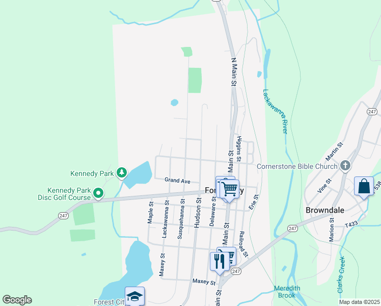 map of restaurants, bars, coffee shops, grocery stores, and more near in 