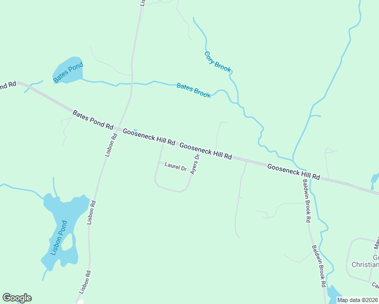 map of restaurants, bars, coffee shops, grocery stores, and more near 178 Gooseneck Hill Road in Canterbury