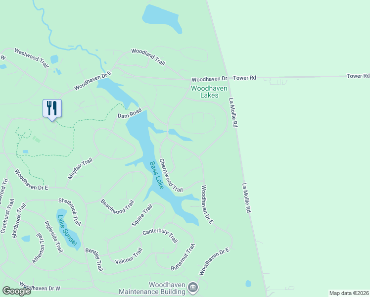 map of restaurants, bars, coffee shops, grocery stores, and more near 10 La Moille Road in Sublette