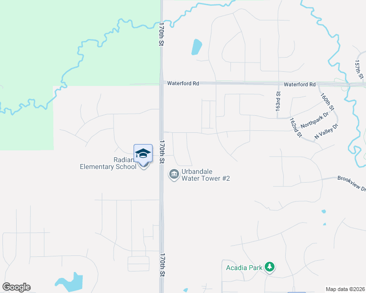 map of restaurants, bars, coffee shops, grocery stores, and more near 5311 165th Street in Urbandale