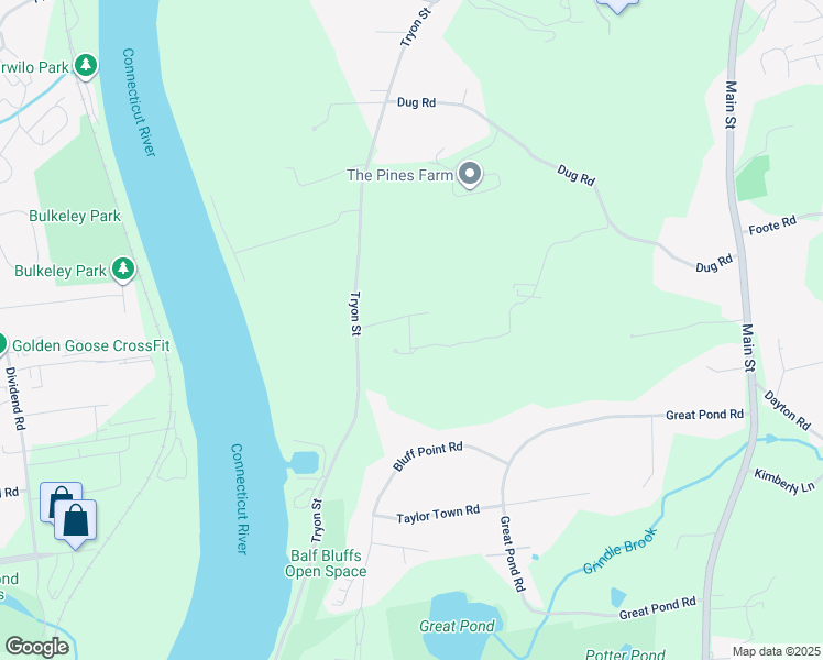 map of restaurants, bars, coffee shops, grocery stores, and more near 64 Dufford Lodge in Glastonbury
