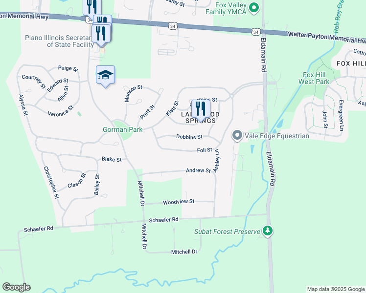 map of restaurants, bars, coffee shops, grocery stores, and more near 4125 Foli Street in Plano