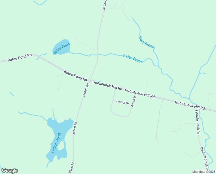 map of restaurants, bars, coffee shops, grocery stores, and more near 204 Gooseneck Hill Road in Canterbury