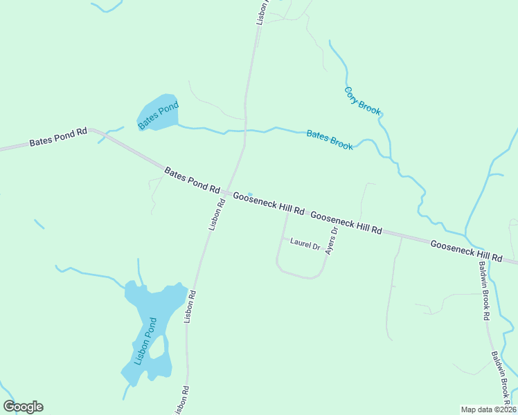 map of restaurants, bars, coffee shops, grocery stores, and more near 204 Gooseneck Hill Road in Canterbury