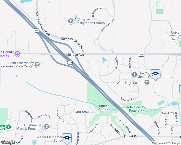 map of restaurants, bars, coffee shops, grocery stores, and more near 660 Galway Drive in Iowa City