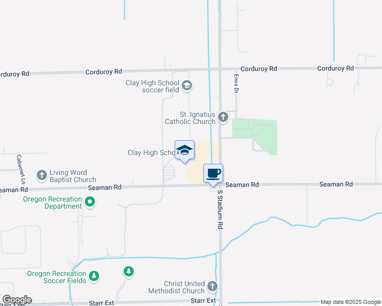 map of restaurants, bars, coffee shops, grocery stores, and more near 5665 Seaman Road in Oregon