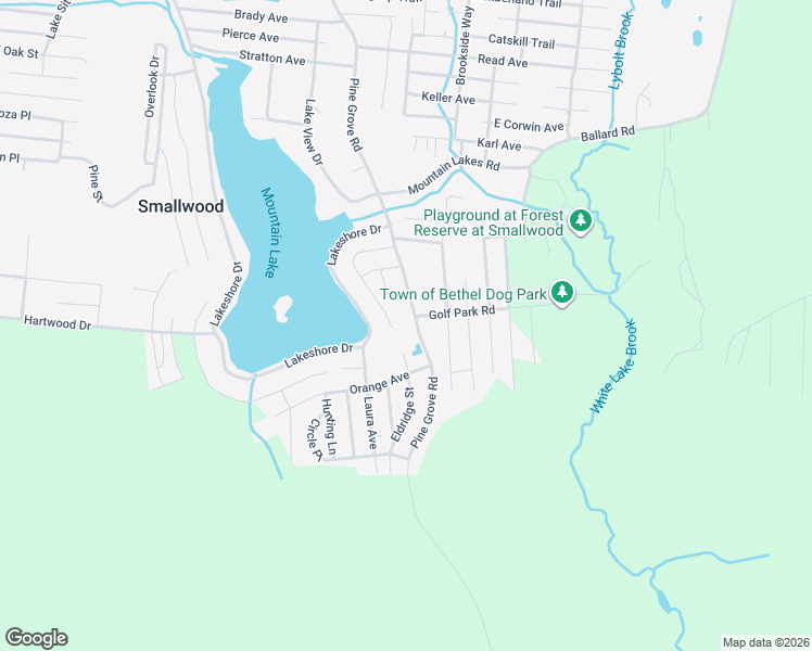 map of restaurants, bars, coffee shops, grocery stores, and more near 302 Pine Grove Road in Smallwood