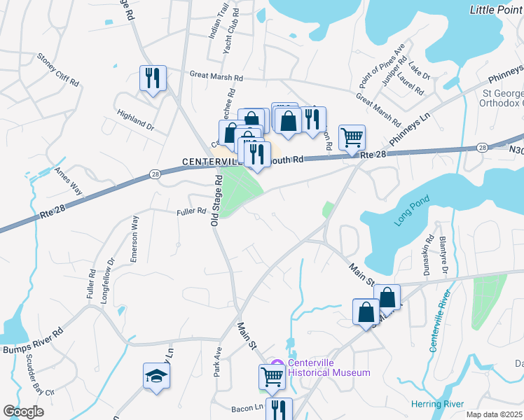 map of restaurants, bars, coffee shops, grocery stores, and more near 67 Joyce Anne Road in Barnstable