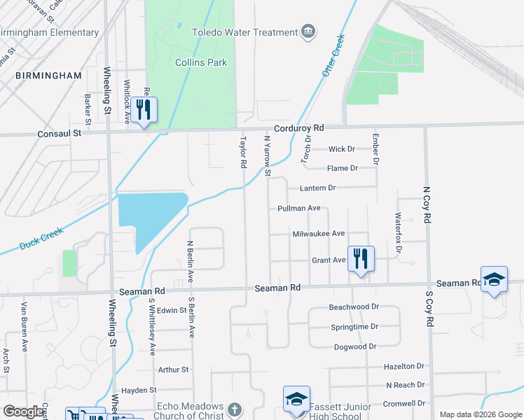 map of restaurants, bars, coffee shops, grocery stores, and more near 179 N Yarrow St in Oregon