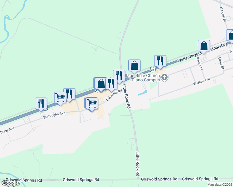 map of restaurants, bars, coffee shops, grocery stores, and more near 6300 Lakeside Road in Plano