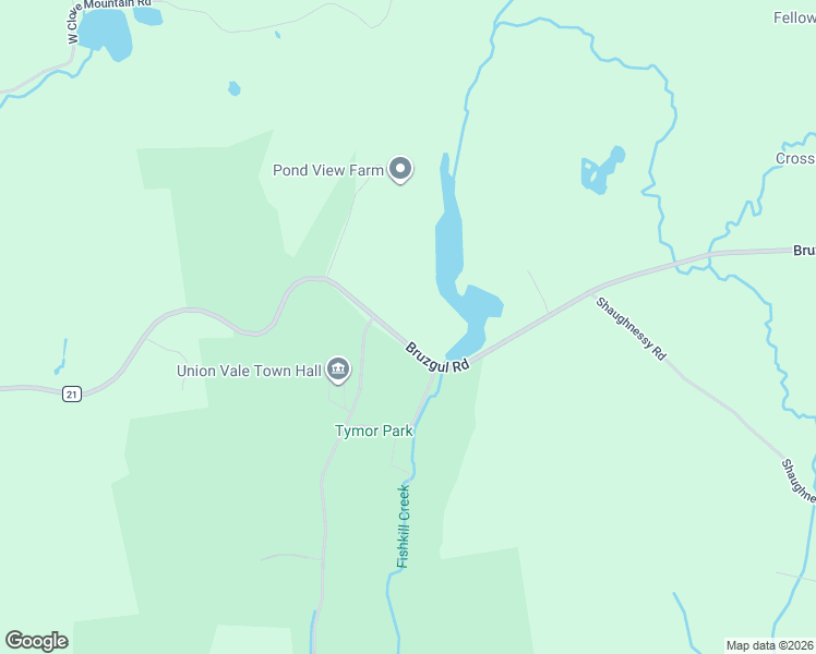 map of restaurants, bars, coffee shops, grocery stores, and more near 2101 Bruzgul Road in Lagrangeville