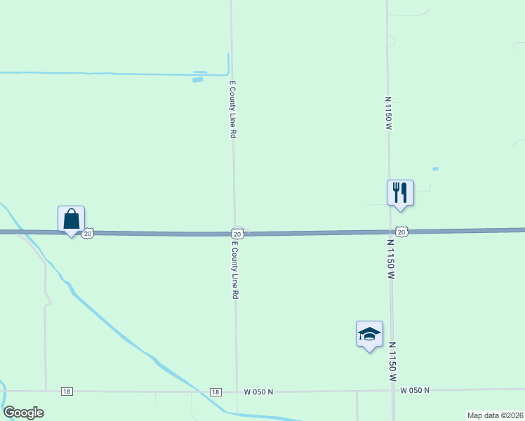 map of restaurants, bars, coffee shops, grocery stores, and more near 1105 North 1200 West in Middlebury