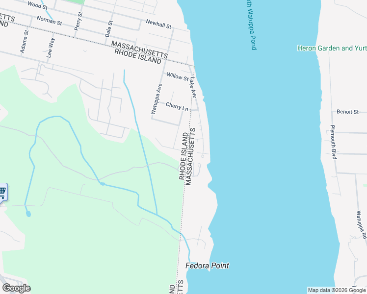 map of restaurants, bars, coffee shops, grocery stores, and more near 2 Plantation Drive in Tiverton