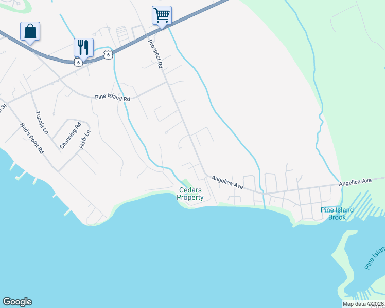 map of restaurants, bars, coffee shops, grocery stores, and more near 53 Prospect Road in Mattapoisett