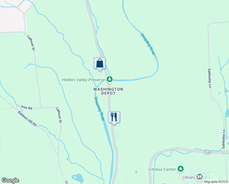 map of restaurants, bars, coffee shops, grocery stores, and more near 112 Bee Brook Road in Washington
