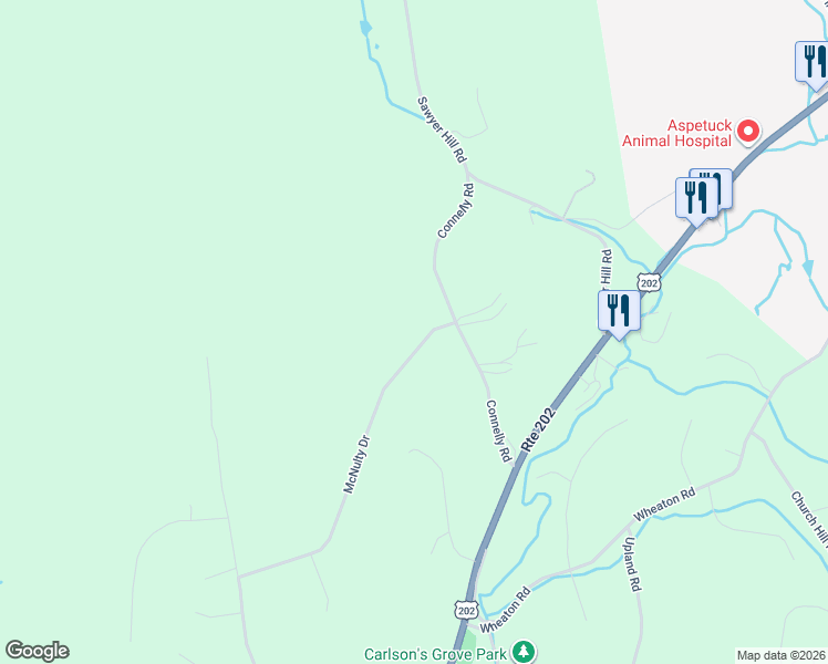 map of restaurants, bars, coffee shops, grocery stores, and more near 29 Connelly Road in New Milford