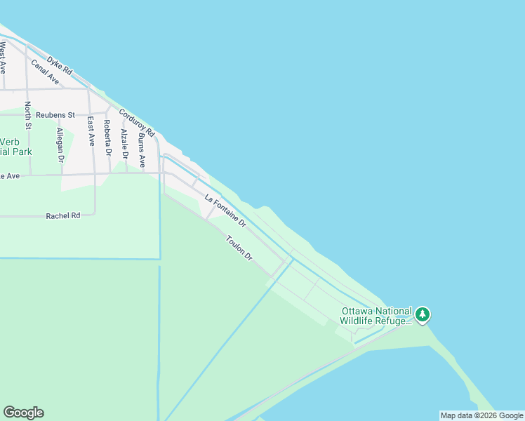 map of restaurants, bars, coffee shops, grocery stores, and more near 12417 Lagoon Drive in Curtice