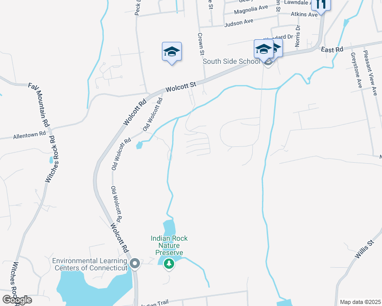 map of restaurants, bars, coffee shops, grocery stores, and more near 489 Wolcott Street in Bristol