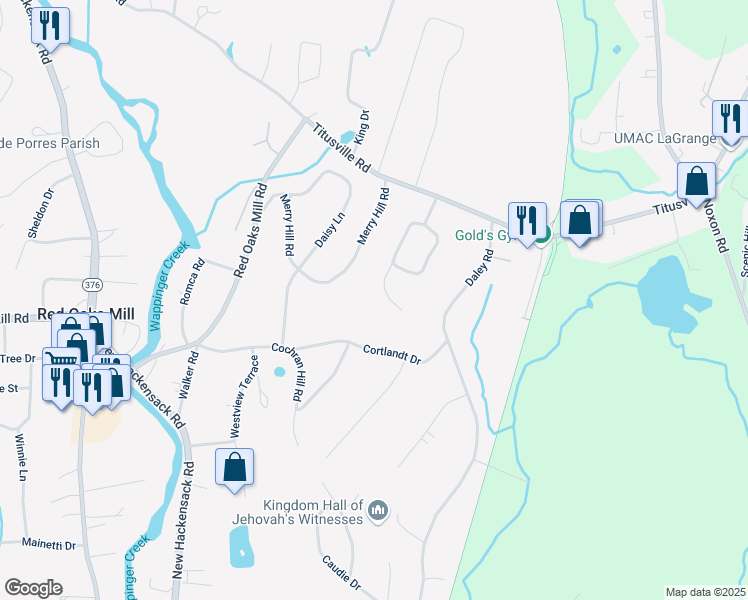 map of restaurants, bars, coffee shops, grocery stores, and more near 4 Arbor Hill Drive in Poughkeepsie