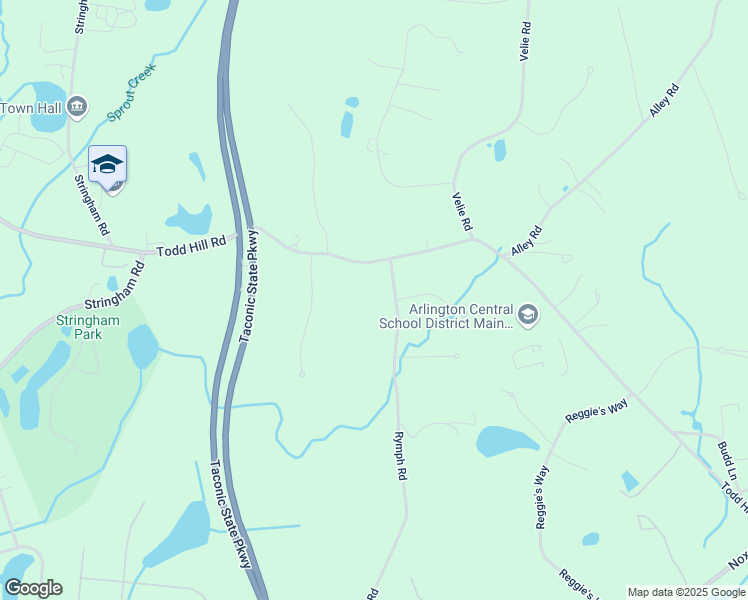 map of restaurants, bars, coffee shops, grocery stores, and more near 53 Rymph Road in Lagrangeville