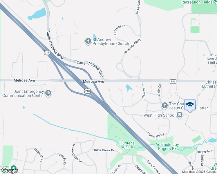map of restaurants, bars, coffee shops, grocery stores, and more near 699 Galway Drive in Iowa City
