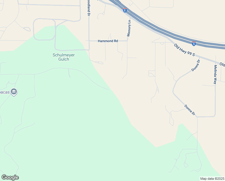 map of restaurants, bars, coffee shops, grocery stores, and more near 6132 Memory Lane in Yreka