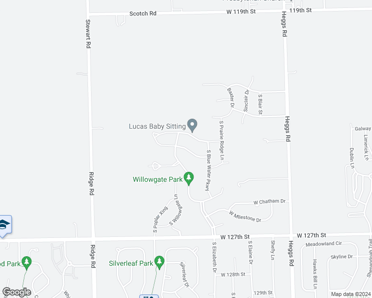 map of restaurants, bars, coffee shops, grocery stores, and more near West Red Apple Road in Plainfield