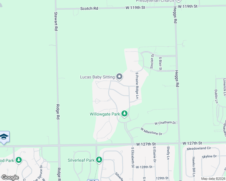 map of restaurants, bars, coffee shops, grocery stores, and more near 26624 West Red Apple Road in Plainfield