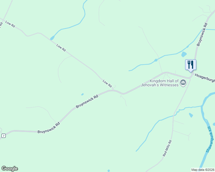 map of restaurants, bars, coffee shops, grocery stores, and more near 4 Low Road in Wallkill